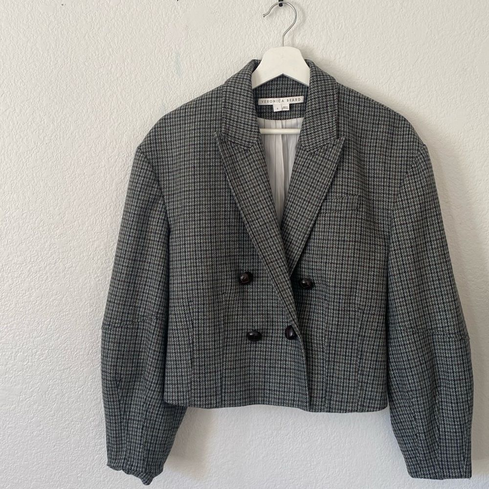 Veronica Beard Cropped Wool Blazer Jacket